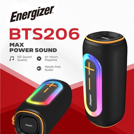 Energizer Bluetooth 2400mAh RGB Portable Speaker