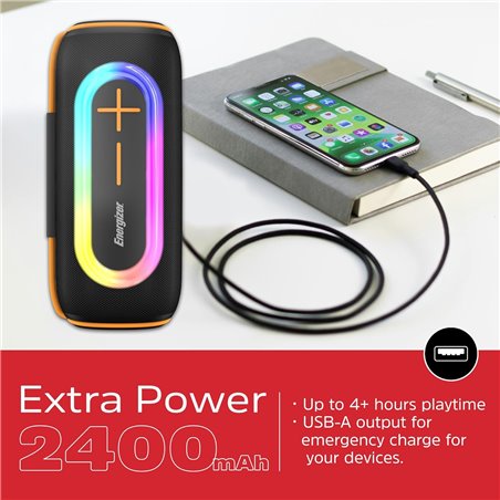 Energizer Bluetooth 2400mAh RGB Portable Speaker