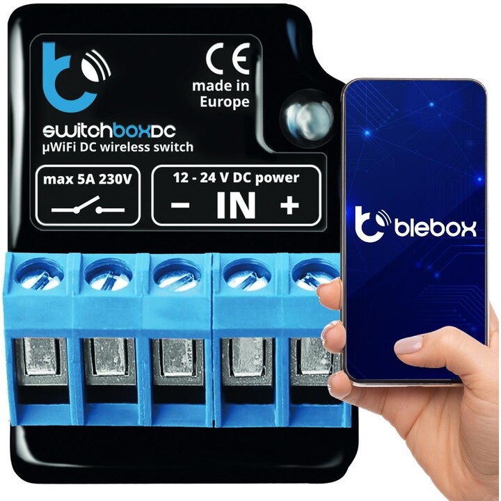 Modulo relè Blebox switchboxdc
