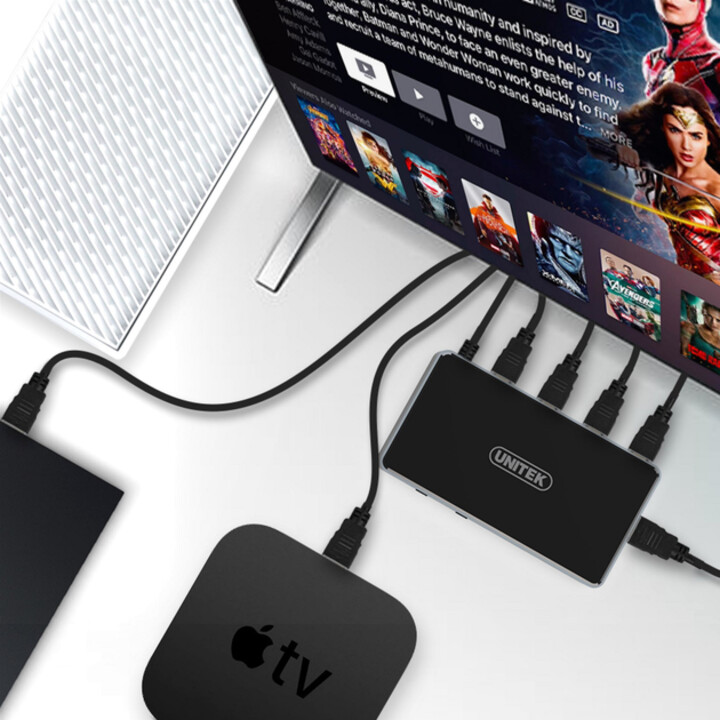 Unitek HDMI 1.4b 5 IN-1 OUT 4K Signal Switch