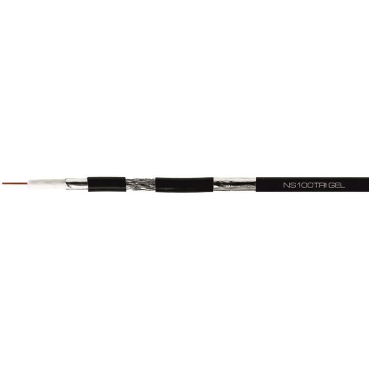 Conotech Koaxialkabelantenne Satellitenfernsehen NS100 TRI GEL schwarz - Rolle 100 m