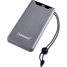 Bateria externa universal intenso 10.000mah usb + usb-c grey