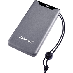 Universal external battery intense 10,000mah usb + usb-c gray