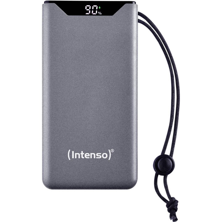 Universeller externer Akku intensiv 10.000 mAh USB + USB-C grau