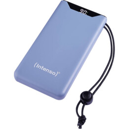 Universal external battery intense 10,000mah usb + usb-c blue