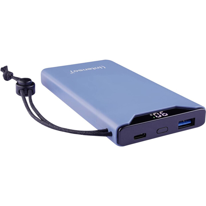 Universeller externer Akku intensiv 10.000 mAh USB + USB-C blau