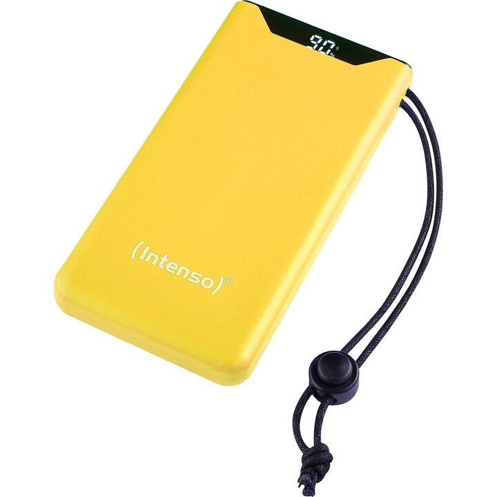 Universal external battery intense 10,000mah usb + usb-c yellow