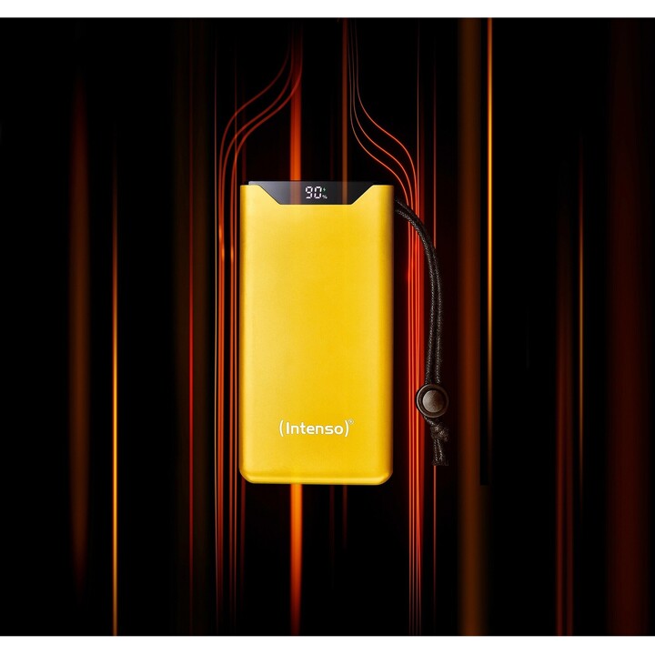 Universal external battery intense 10,000mah usb + usb-c yellow