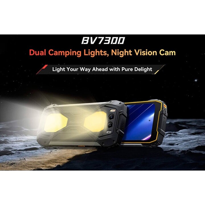 Smartphone Blackview BV7300 6,67 pouces 6 Go 256 Go Caméra de vision nocturne Dual Sim Noir Robuste