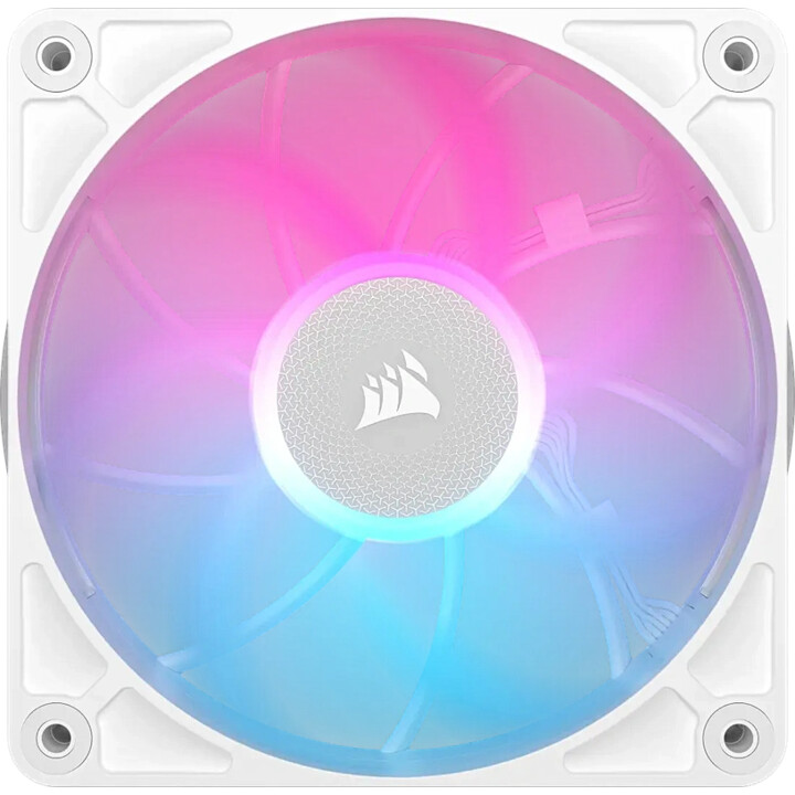 Corsair Rx Rgb Max Series Case Fan, Icue Link Rx120 Rgb Max White, 120mm Rgb Fan, Single Fan Co-9051037-ww
