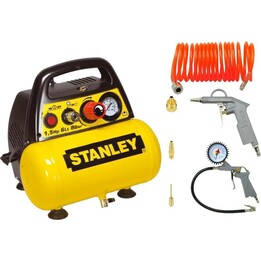 COMPRESSEUR SANS HUILE 6L+KIT PNEUMATIQUE STANLEY