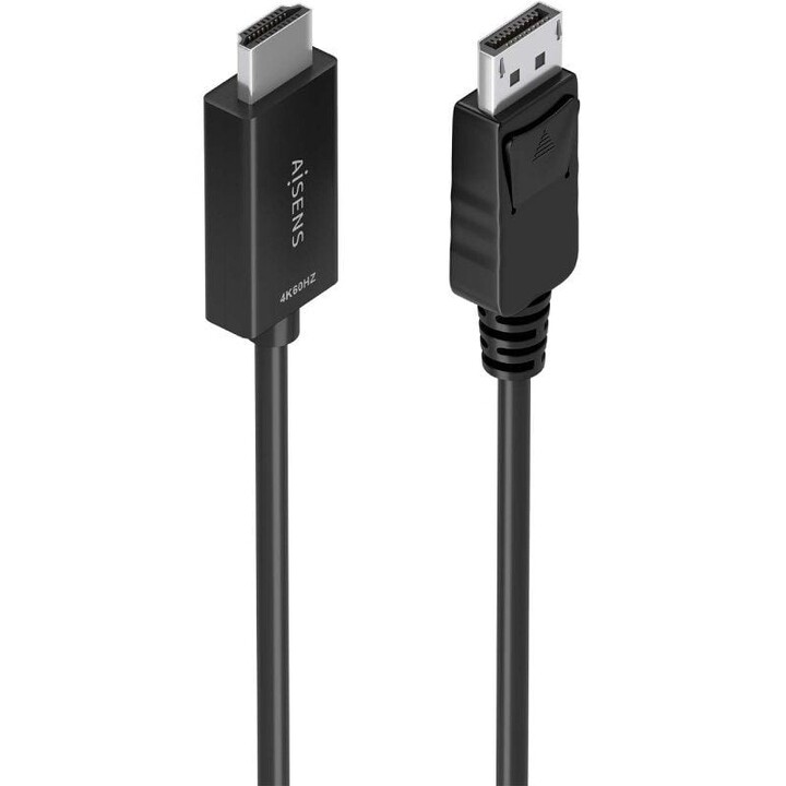 Aisens A125-0896 Câble Convertisseur/ Displayport Mâle - HDMI Mâle/ 5m/ Noir