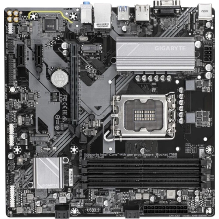 Placa Gigabyte B760m D3hp,intel,1700,b760,4ddr5,256gb,vga+hdmi+dp,4sata+2m.2,5usb3.2,gblan,matx