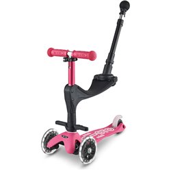 Micro Hulajnoga Mini 3w1 Deluxe Plus LED rose