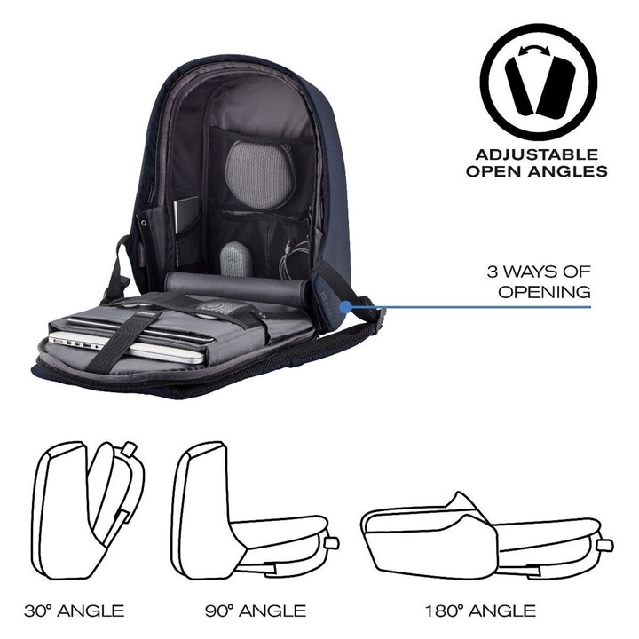 MOCHILA ANTIRROBO DE DISEÑO XD BOBBY HERO REGULAR AZUL MARINO P/N: P705.295