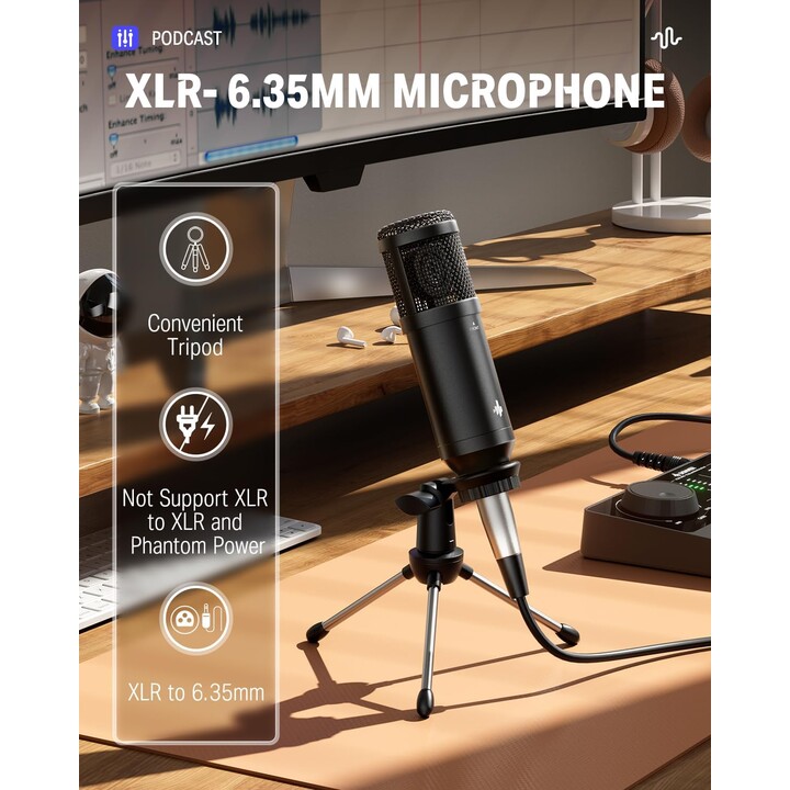 DONNER - Podcast set with a microphone