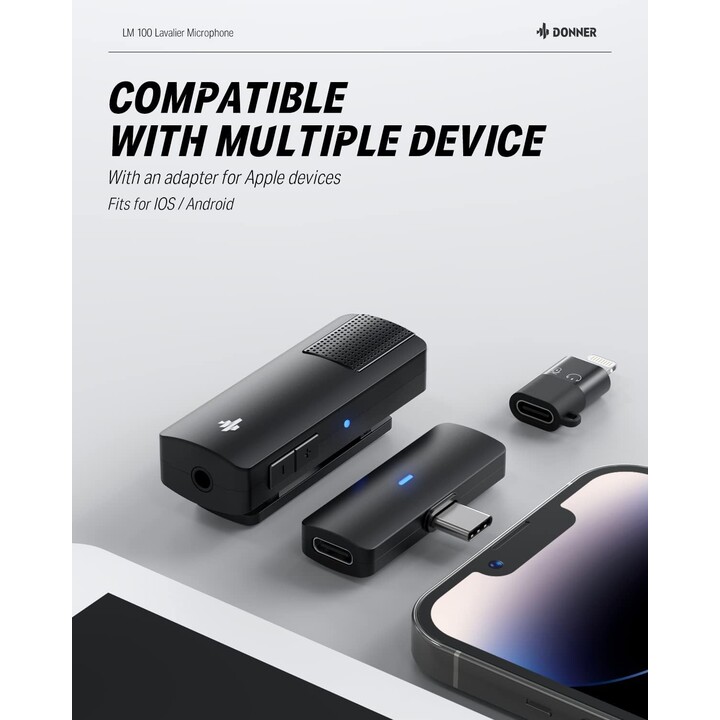 DONNER LM-100 - Microfone tipo lapela