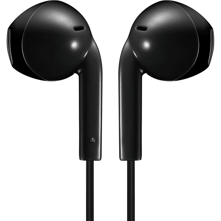 JVC Bud-Type USB-C Écouteurs avec DAC intégré pour un son puissant et cristallin, microphone pratique et 3 boutons, noir