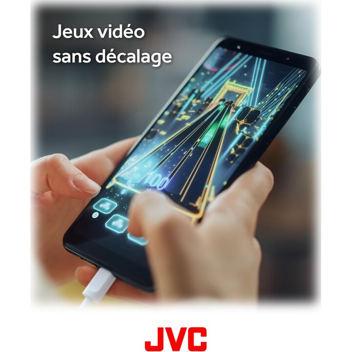 JVC Bud-Type USB-C Earphones with Built-in DAC for Powerful and Crystal Clear Sound, Practical Microphone and 3-Button, Black