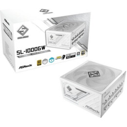 Fonte de alimentação ASRock STEEL LEGEND 1000W Branca 80 Plus Gold
