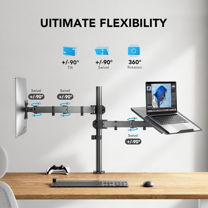 Huanuo HNCM2 Pantalla de 13 a 32 pulgadas Negro - Soporte VESA para pantalla y portátil