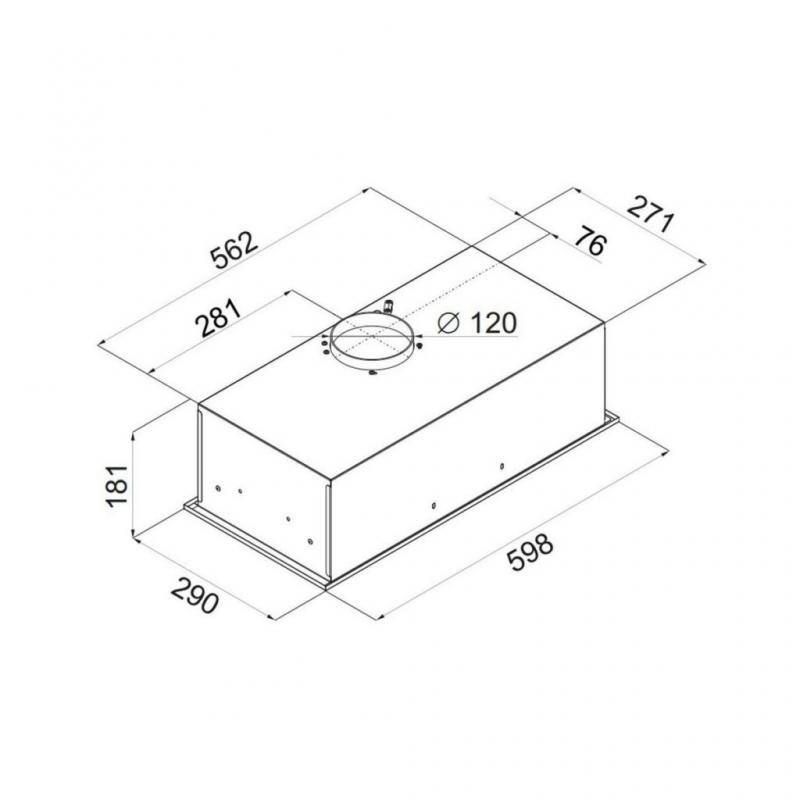 Ciarko SL-BOX Glass 350 m³/h Encastrada Negro