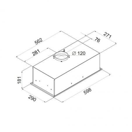 Ciarko SL-BOX Glass 350 m³/h Encastrada Negro