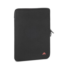 Capa RIVACASE Antishock 5221 para MacBook 13, vertical, preta, zíper duplo