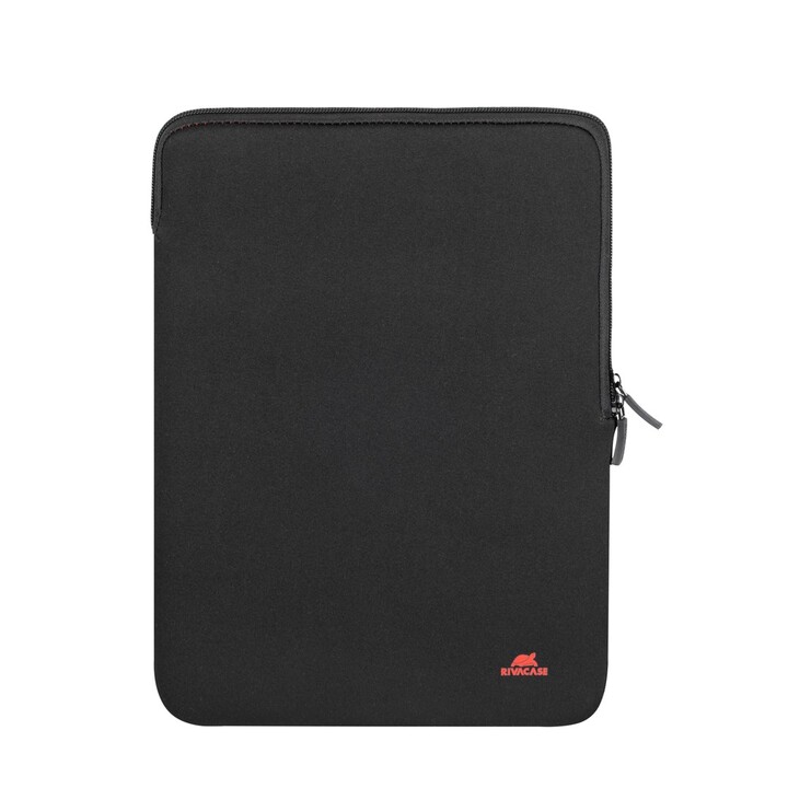 Capa RIVACASE Antishock 5221 para MacBook 13, vertical, preta, zíper duplo