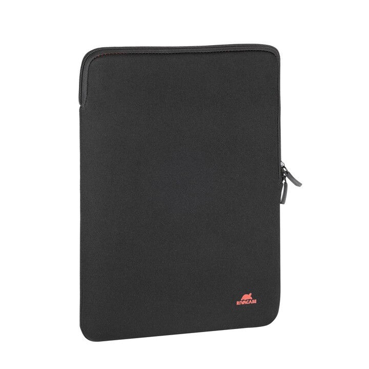 Capa RIVACASE Antishock 5221 para MacBook 13, vertical, preta, zíper duplo