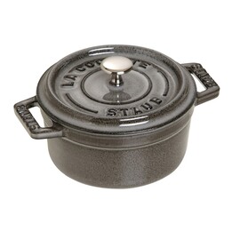 Staub Mini Runder Topf aus Gusseisen - 250 ml, Graphit