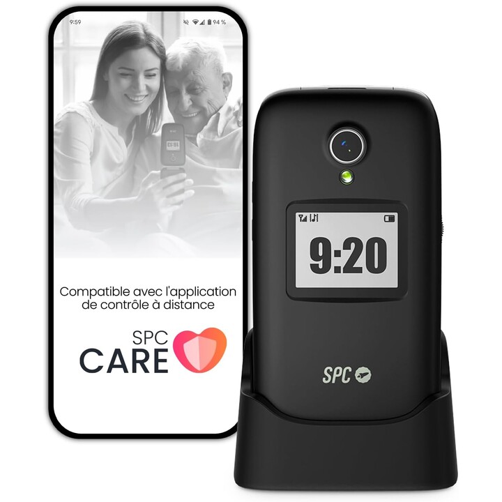 Teléfono Móvil SPC Polaris para Personas Mayores/ Negro