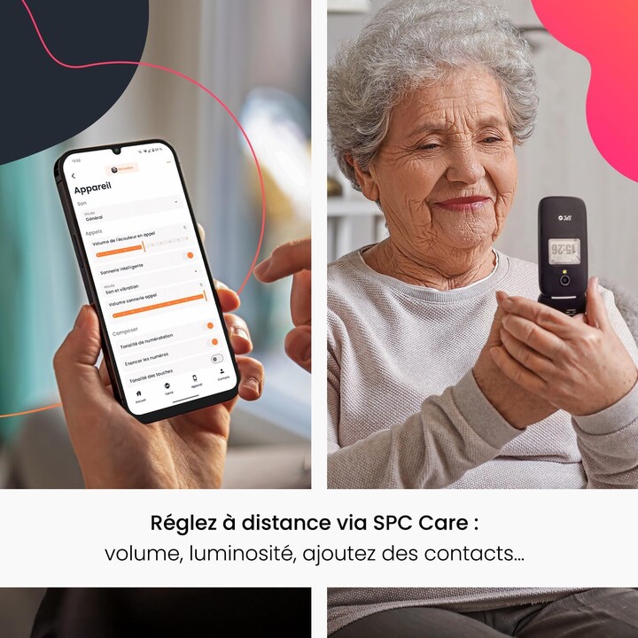 Teléfono Móvil SPC Polaris para Personas Mayores/ Negro