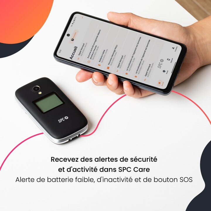 Teléfono Móvil SPC Polaris para Personas Mayores/ Negro