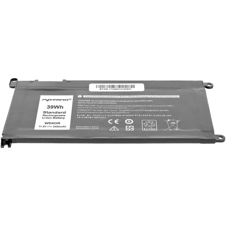 Batterie Movano pour ordinateur portable Dell Vostro 14 (5468), Inspiron 15 (5568) (11,4 V) (3 400 mAh)