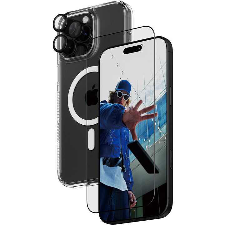 Conjunto de proteção PanzerGlass® 3 em 1 para iPhone 16 Pro Max