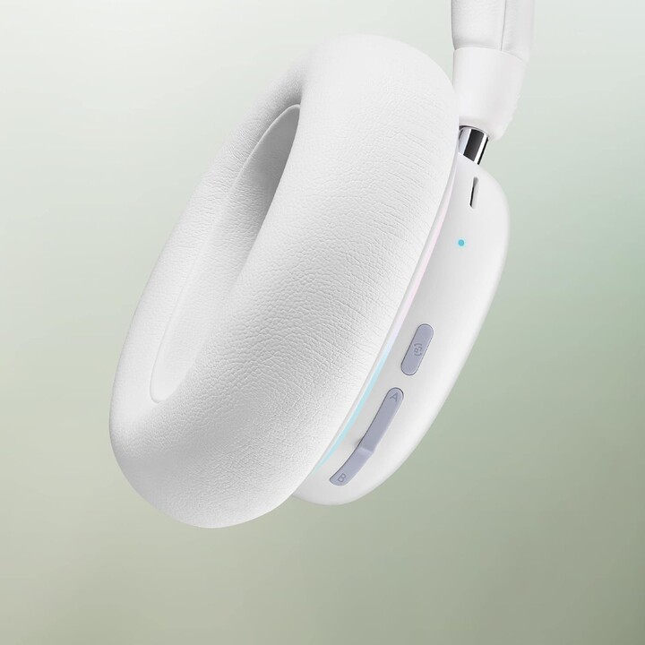 Logitech G G735 Wireless Gaming Headset, LIGHTSYNC RGB Lighting, LIGHTSPEED, Bluetooth, Detachable Microphone, White