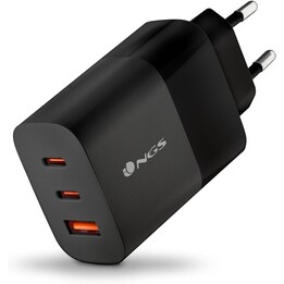Chargeur mural NGS Bud/ 2xUSB Type-C/ 1xUSB/ 65W