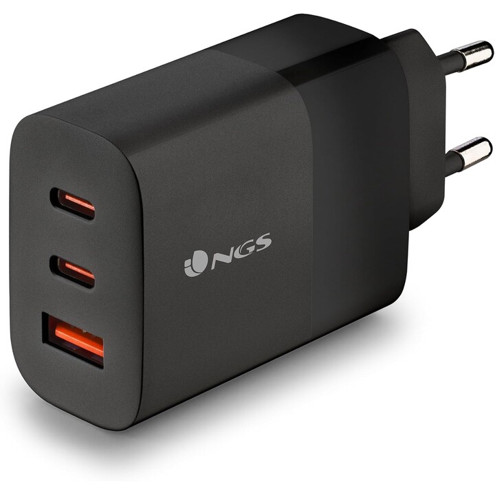Chargeur mural NGS Bud/ 2xUSB Type-C/ 1xUSB/ 65W