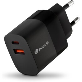 Chargeur mural NGS Bud/ 1xUSB Type-C/ 1xUSB/ 45W