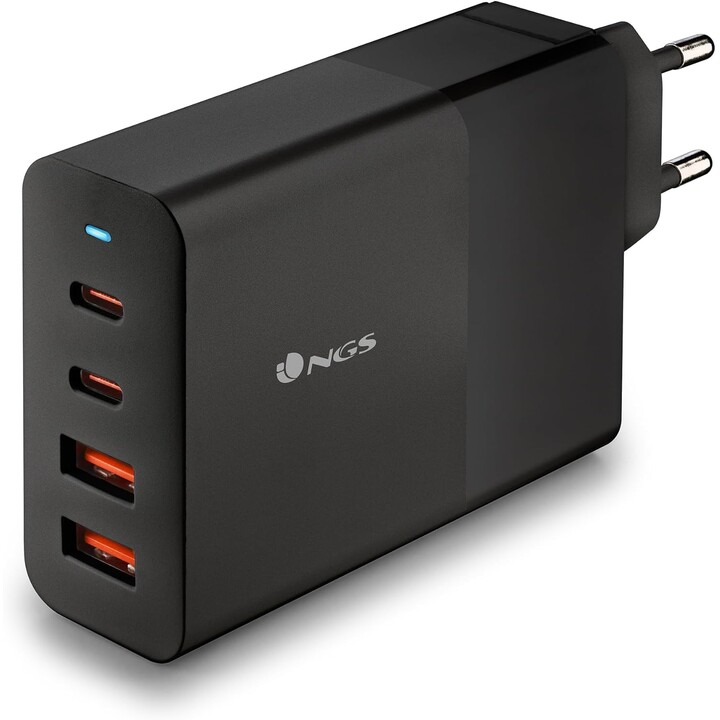Carregador de Parede NGS Bud/ 2xUSB Tipo-C/ 2xUSB/ 100W
