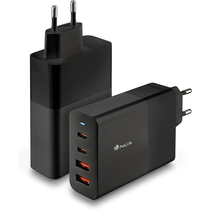 Chargeur mural NGS Bud/ 2xUSB Type-C/ 2xUSB/ 100W