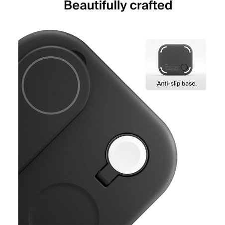 Belkin MagSafe Charger, BoostCharge 3-in-1 Magnetic Foldable Charger with Qi2 15W - MagSafe-Compatible Fast Charger