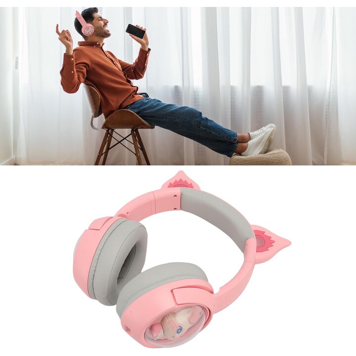 Cuffie da gioco Onikuma B5 RGB rosa