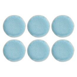 ROSE&TULIPANI CONCERTO FUSE AZZURRO Set mit 6 Salattellern 22 cm