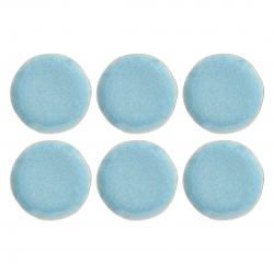 ROSE&TULIPANI CONCERTO FUSE AZZURRO Set of 6 Salad Plates 22 cm