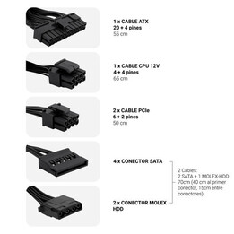 Power supply 650w coolbox coolpower pfc-active 80+bronze 4sata 12cm atx