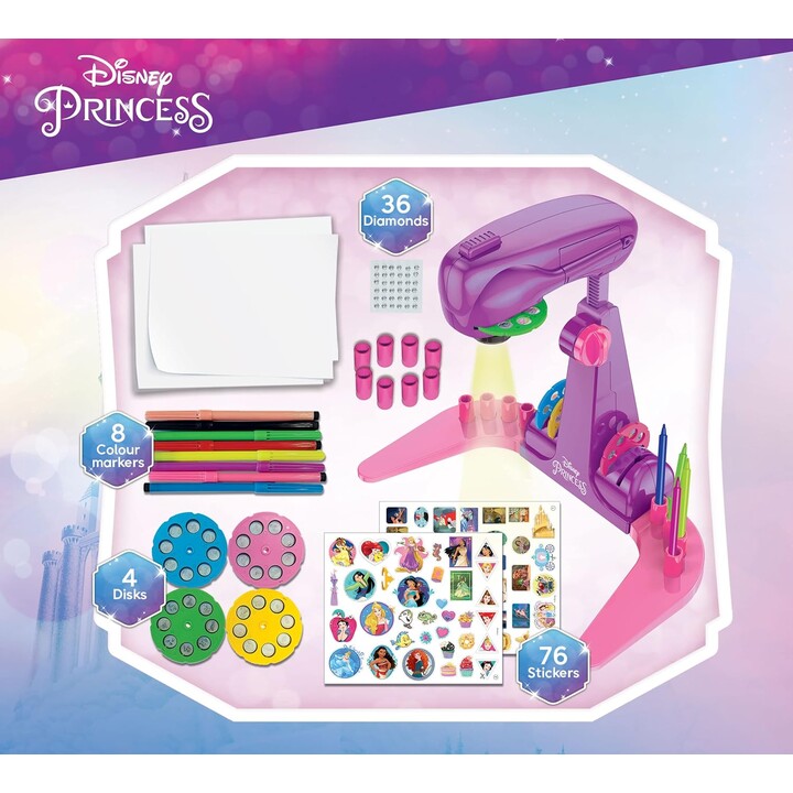 Lisciani Giochi 92956 Princess Projector Drawing School, Multi-Colour, Ys/m