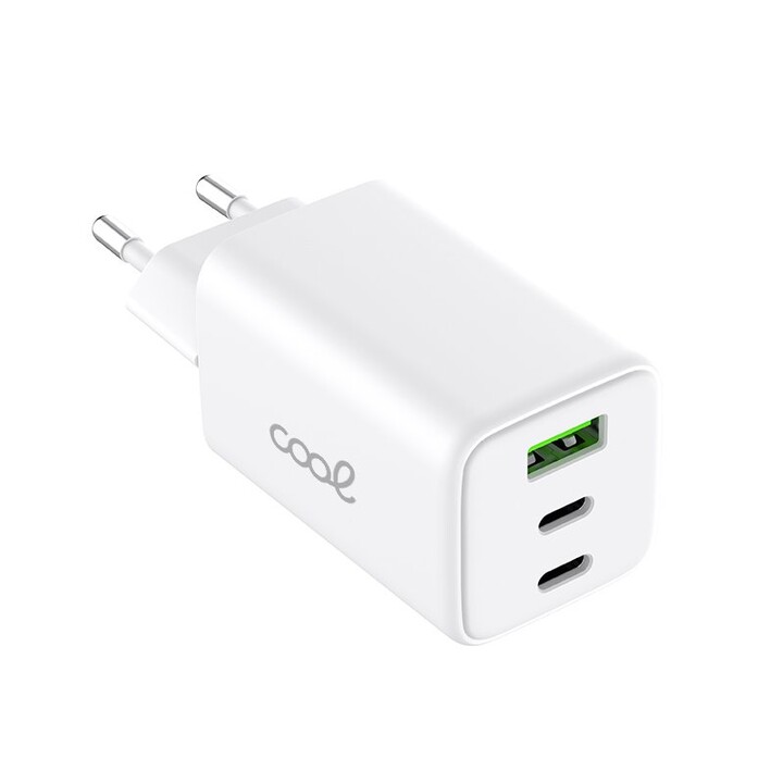 COOL Ultra Fast PD Port x3 Netzladegerät 65W GaN weiß