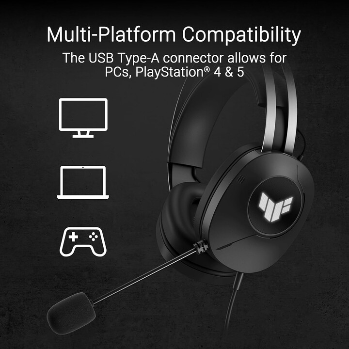 Asus Tuf Gaming H1 Gen Ii Auriculares Alámbrico Diadema Juego Usb Tipo A Negro